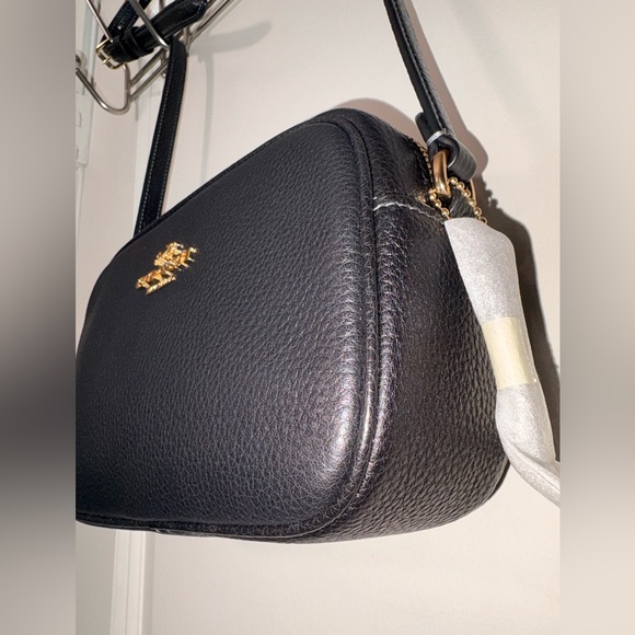 NWT Coach Mini Jamie Camera Bag in Black Pebble Leather - Picture 4 of 16